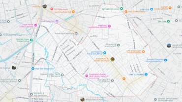 Peta wilayah Kelurahan Mentaos, Kec. Banjarbaru Utara menurut Google Maps.